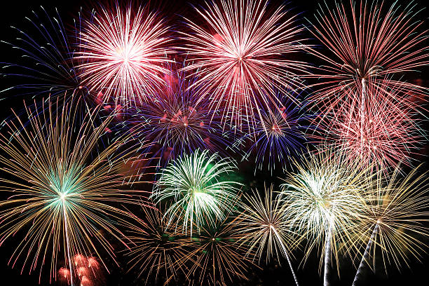 istock Colorful fireworks in the night sky 530490341