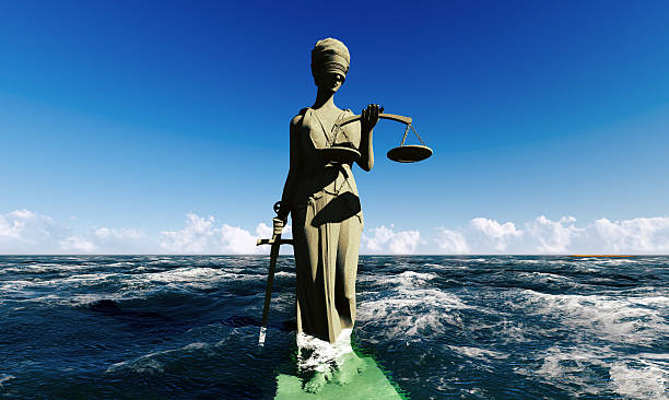 Lady of justice Lady of justice standing in ocean goddess of ocean stock pictures, royalty-free photos & images