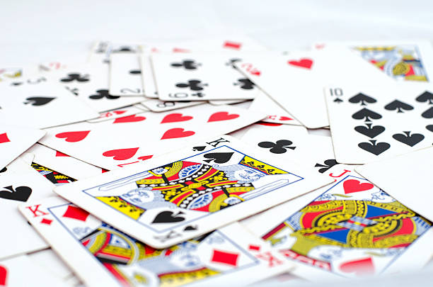 istock Lot of dusty old playing cards 530490736