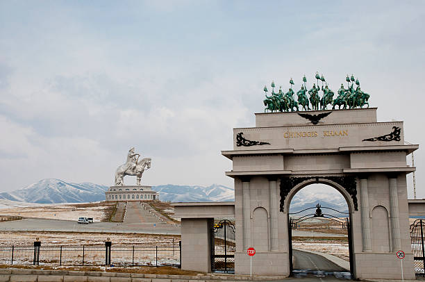istock Entrance Gate to Genghis Khan Statue - Mongolia 530491033