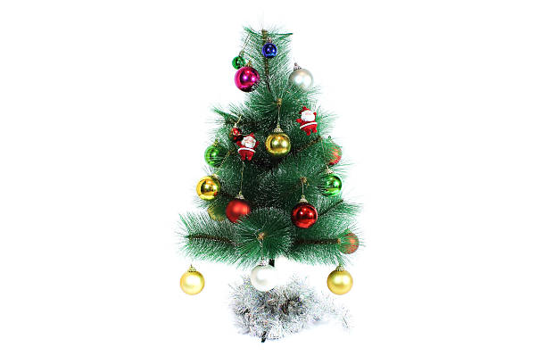 istock Santa Claus with Christmas tree. Isolated object on white background. 530492227