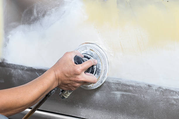 istock Auto body repair series : Sanding car paint 530493766