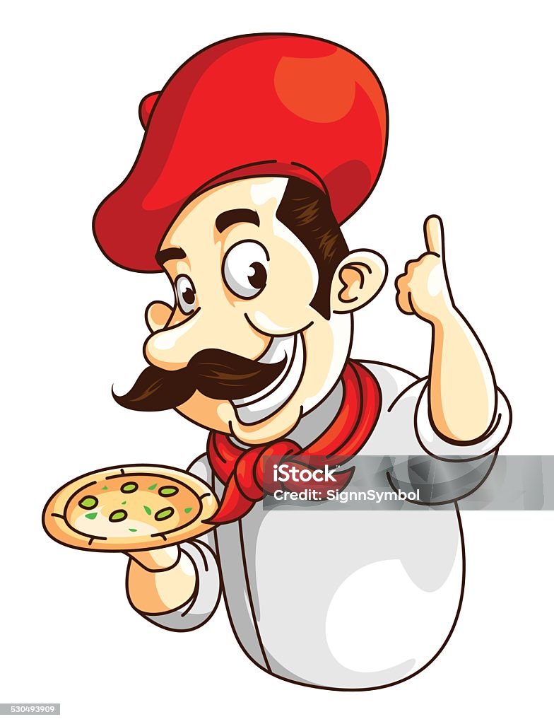 Chef Pizza  Adult stock vector