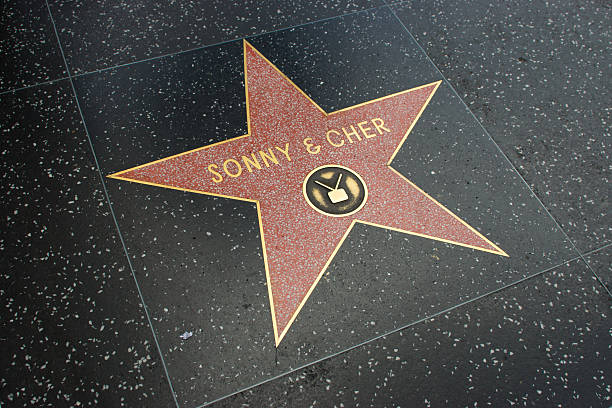 stelle sul walk of fame - cher sonny bono walk of fame star shape foto e immagini stock