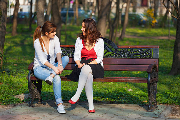 istock Best friends talking in the park 530495507