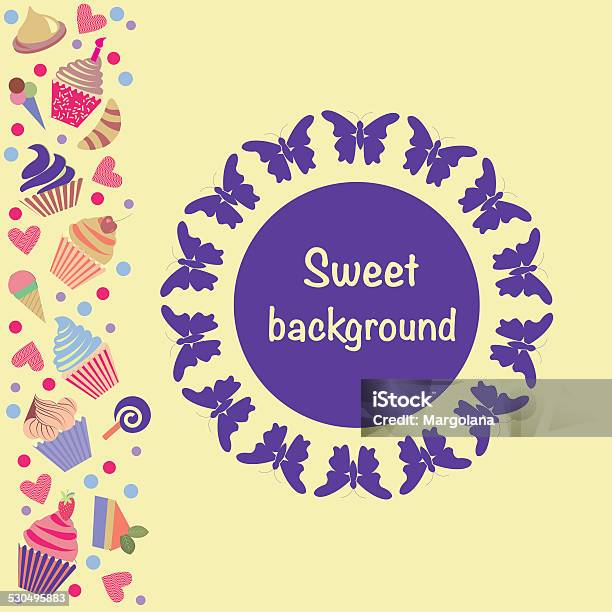 Sweet Background Stock Illustration - Download Image Now - Abstract, Cake, Celebration