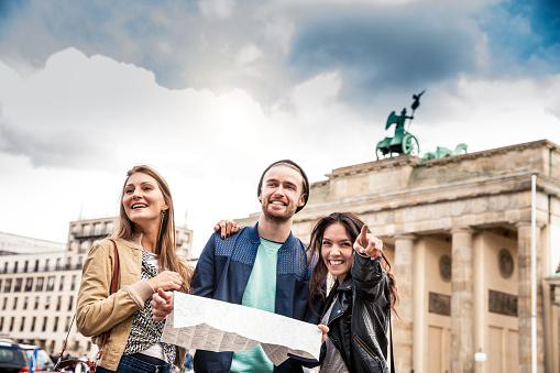 Together on travel in Berlin - Brandenburg Gate