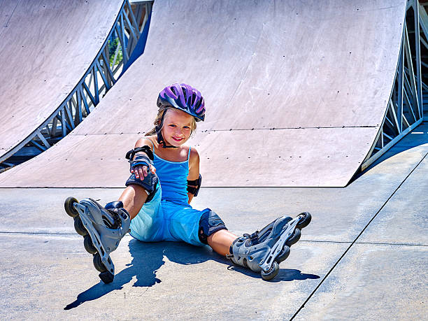 istock Girl riding on roller skates . 530496604