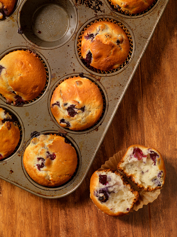 Homemade Blueberry Muffins -Photographed on Hasselblad H3D2-39mb Camera