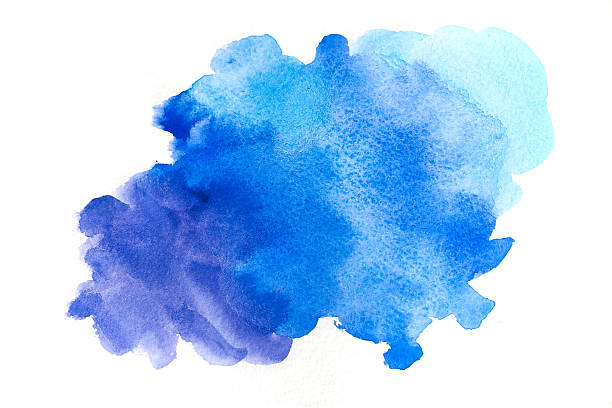 istock Blank Abstract light watercolor background isolated on white 530500870