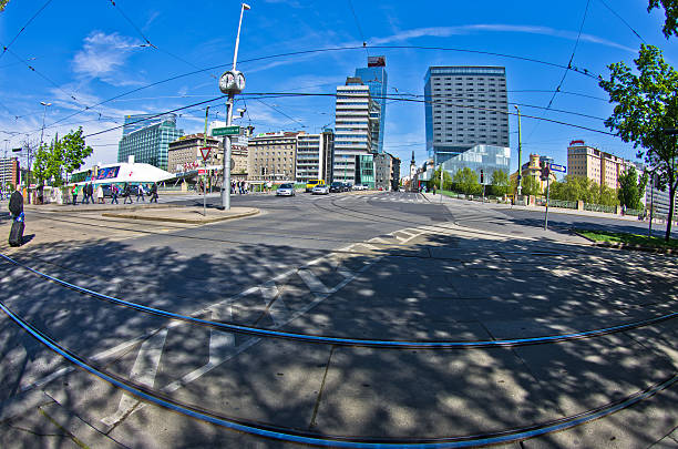 istock Contrast between old and super modern buildings at Vienna downtown 530502133