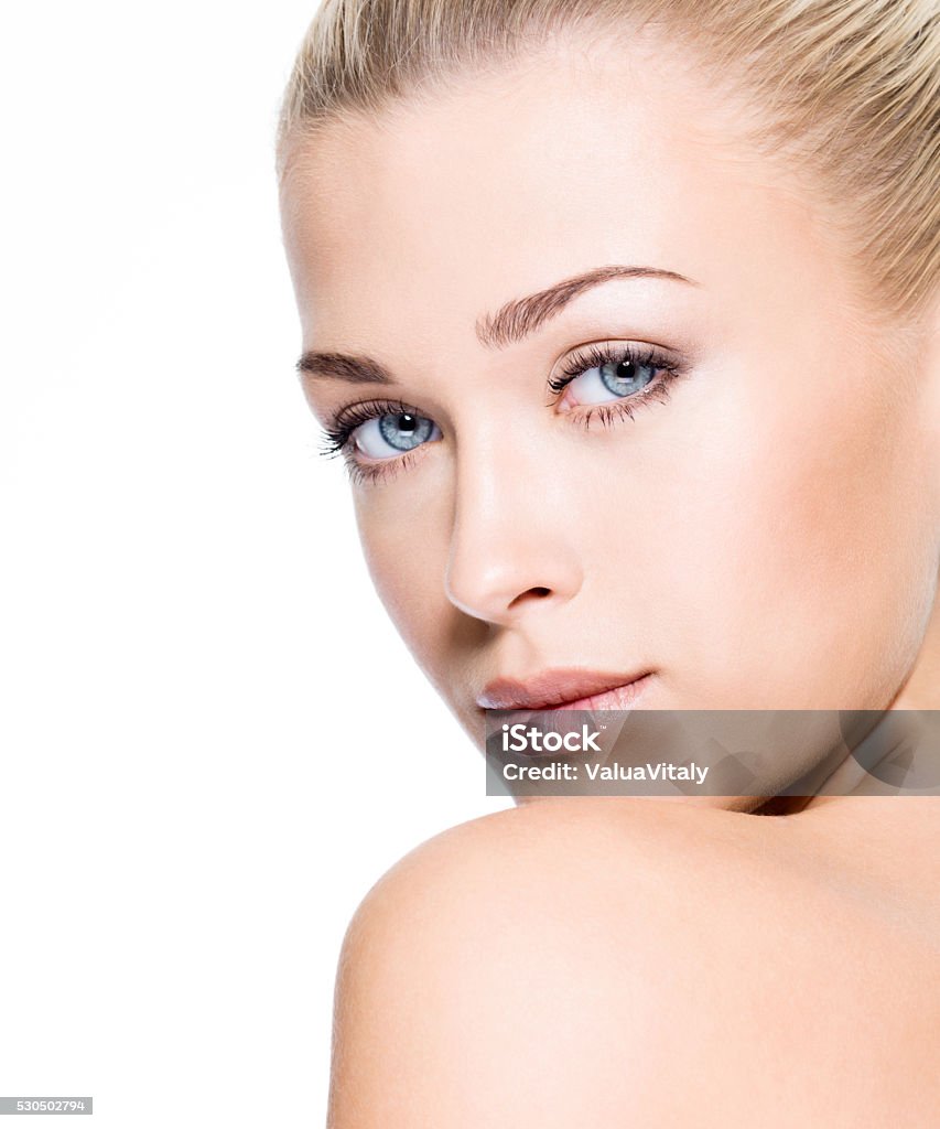 Beauty  skin of face Beauty skin of a female face - isolated Adult Stock Photo