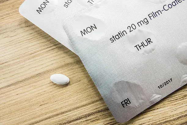 Blister packs of 20mg Statin tablets