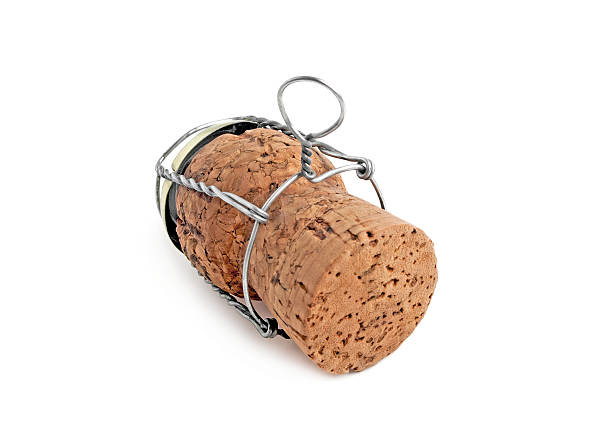 istock Cork from champagne bottle, isolated on the white background. 530503333