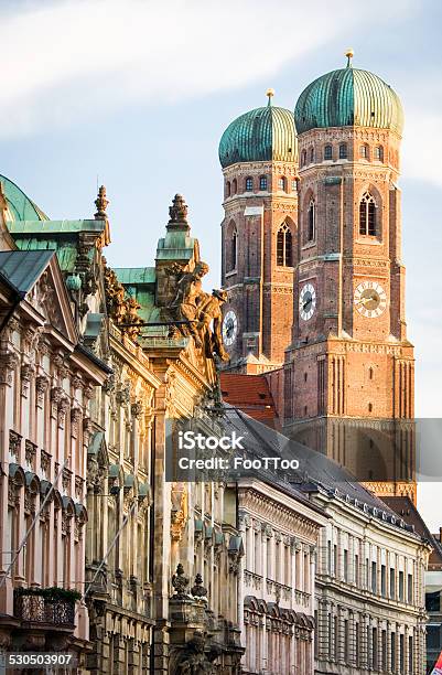 Famous Munich Cathedral Liebfrauenkirche Stock Photo - Download Image Now - Architecture, Bavaria, Blue