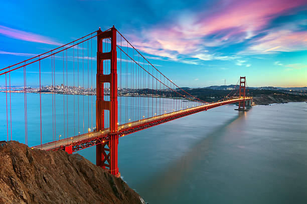 샌프란시시코, golden gate bridge) - golden gate bridge panoramic san francisco county bridge 뉴스 사진 이미지