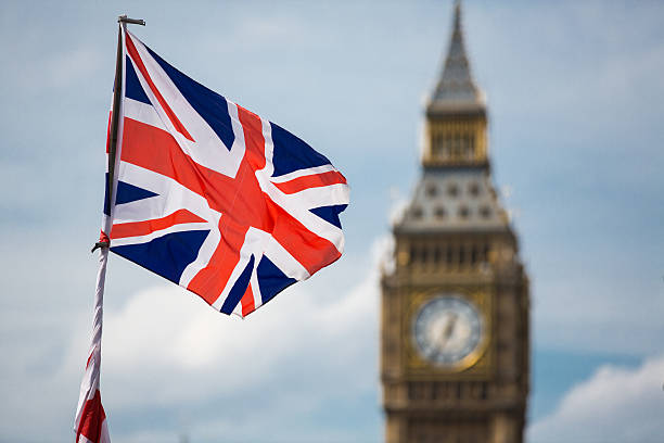 istock Big Ben and a Union Jack flag 530504478