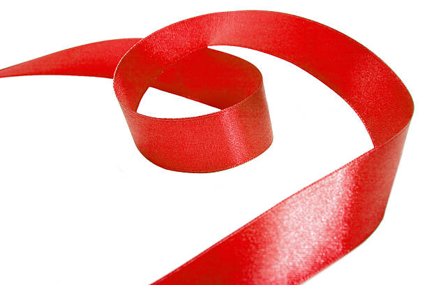istock Red ribbon. Isolated on the white background 530505285