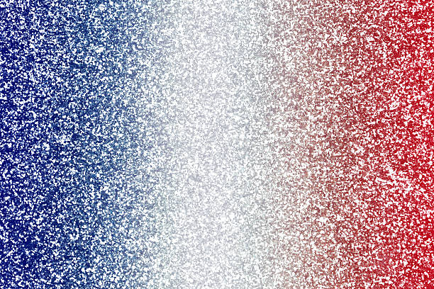 Red White Blue Glitter Texture Abstract patriotic red white and blue glitter sparkle confetti background texture bastille day photos stock pictures, royalty-free photos & images