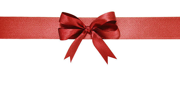 istock Red ribbon and bow.. Isolated on the white background 530506265