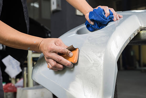 Auto body repair series : Sanding bumper