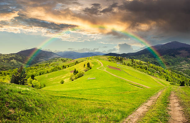 istock fence on hillside meadow in mountain 530507785
