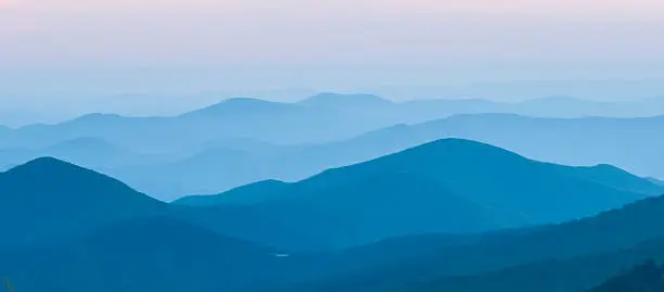 Photo of Nice sunset over mountains or north carolina