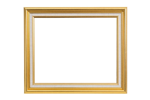 istock Antique golden frame isolated on white 530508870