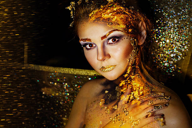 istock Woman with golden make-up 530509459