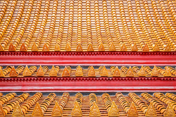 istock Roof tile texture in temple for background 530509691