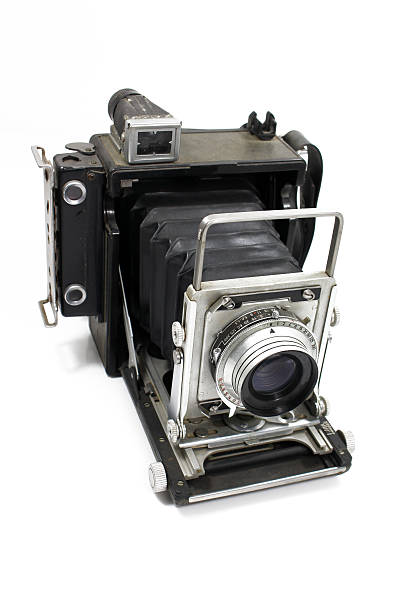 istock Antique Old photo Camera isolated on white 530509981