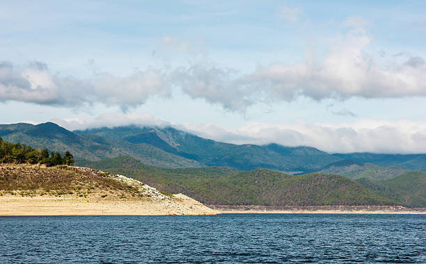 istock Beautiful mountains lake river sky 530510790