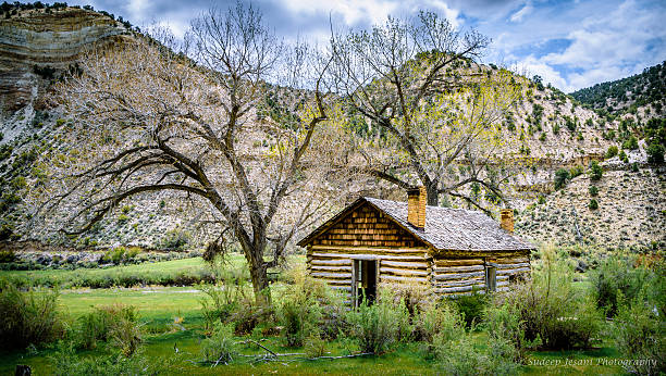 Barn in the Valley stock photo