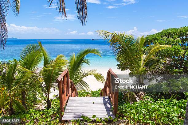 Beach Access On A Tropical Island Stock Photo - Download Image Now - Fiji, Island, Beach