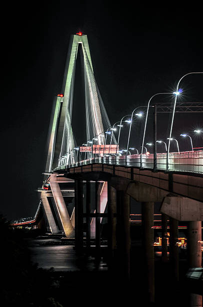 istock Cooper River Bridge at night Charleston South Carolina 530516897