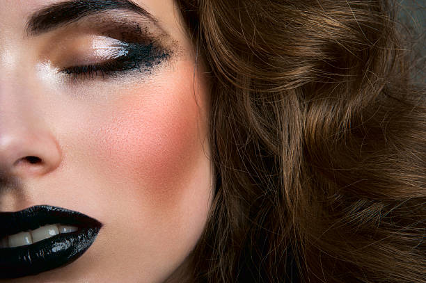 istock Fashion female model with closed eyes 530519099