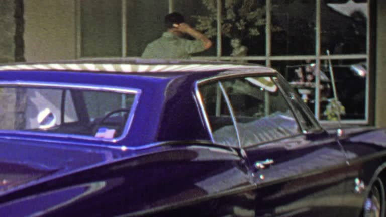 1974: Man open floral shop small business physical store.