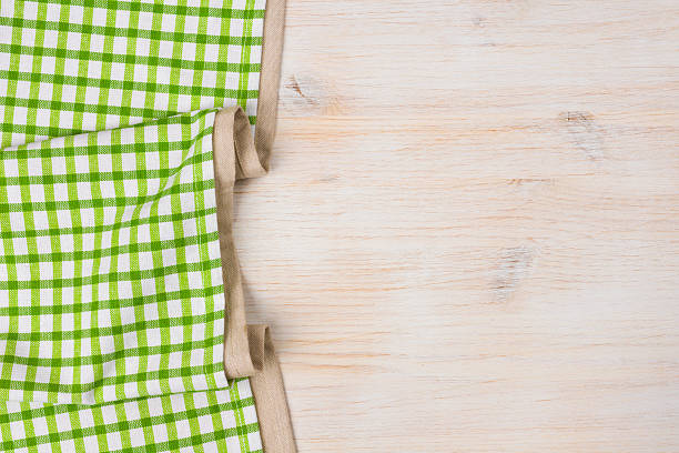 istock Tablecloth textile on bleached wooden background 530521655