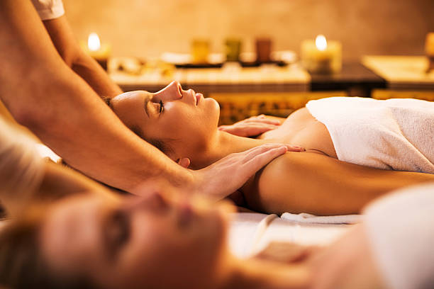 istock Woman on a massage at the spa. 530522369