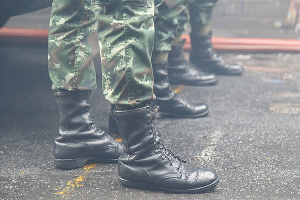 istock Thai Soldier - boots close-up 530523031