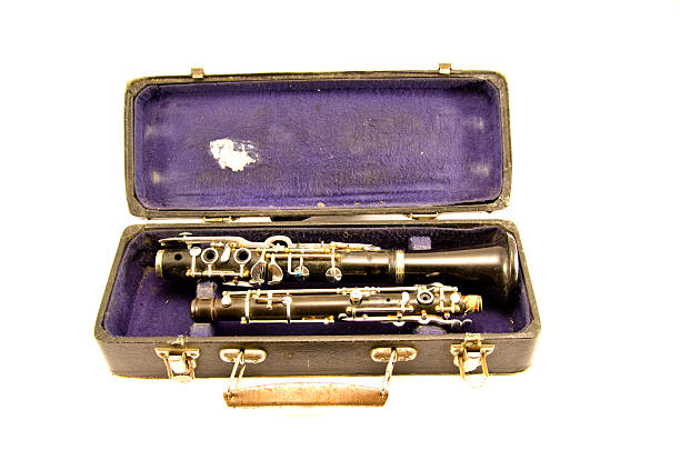 istock antique clarinet musical instrument in old grunge case 530526735