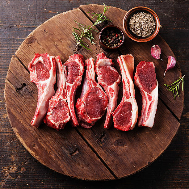 istock Raw lamb ribs with pepper and cumin 530527111