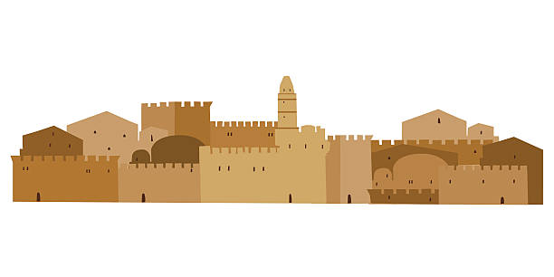 ближний восток город - jerusalem stock illustrations