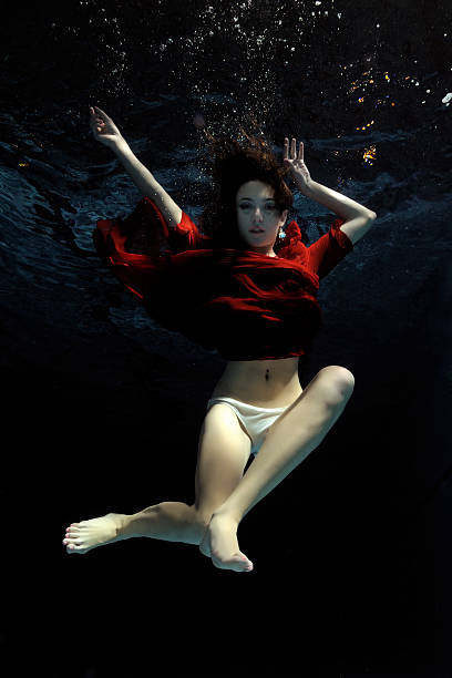 Conceptual Underwater Fashion stock photo