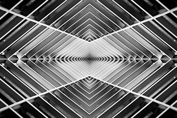 istock metal structure similar to spaceship interior in black and white 530530213
