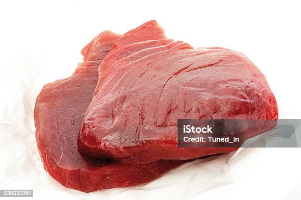 Raw Tuna Steaks Closeup Stock Photo - Download Image Now - Activity, Close-up, Cooking