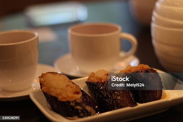 Fried Eggplant And Chinese Tea Stock Photo - Download Image Now - Chinese Culture, Chinese Food, Chinese Tea