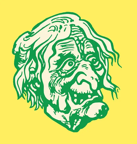 Vector illustration of Old Hag