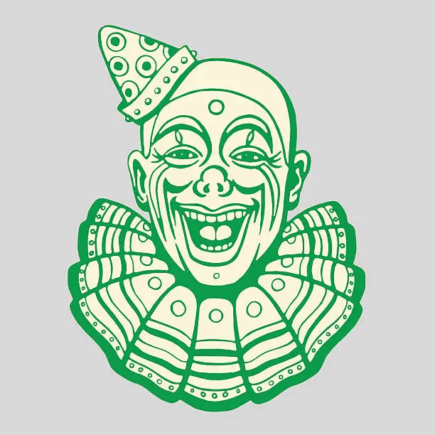 Vector illustration of Laughing Clown