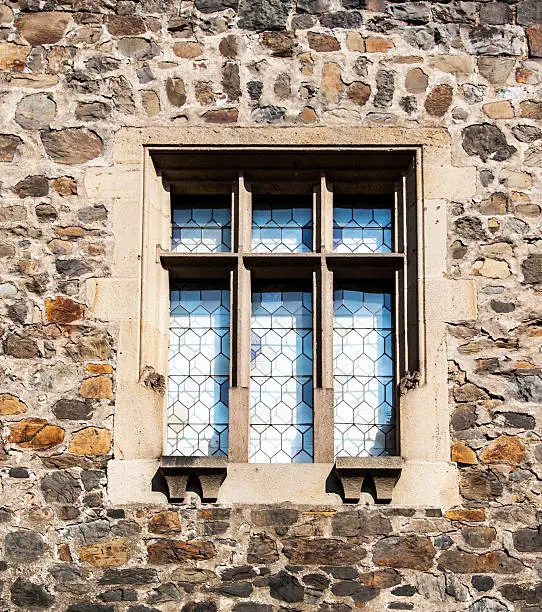 Detail of a window at Krivoklat castle, Czech Republic